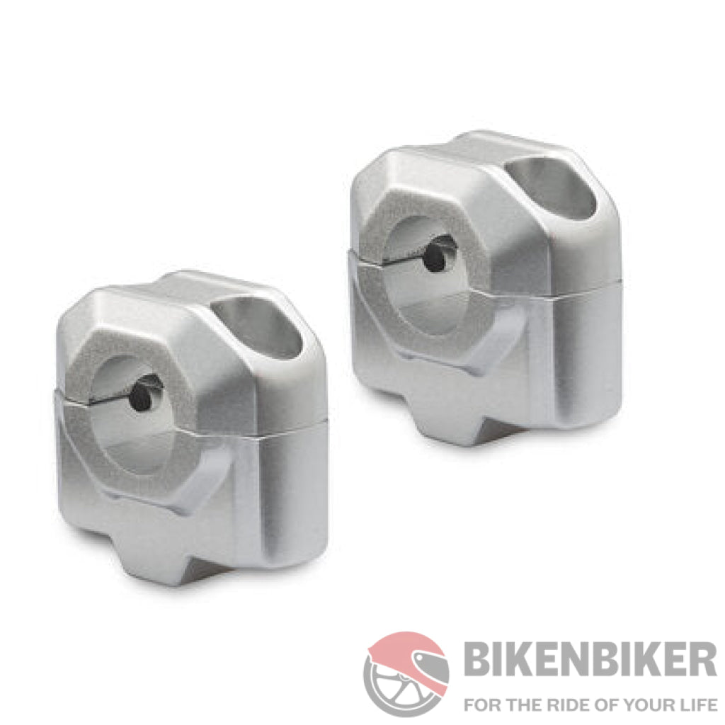25Mm Risers For 22Mm Handlebars - Sw-Motech Silver Handlebar