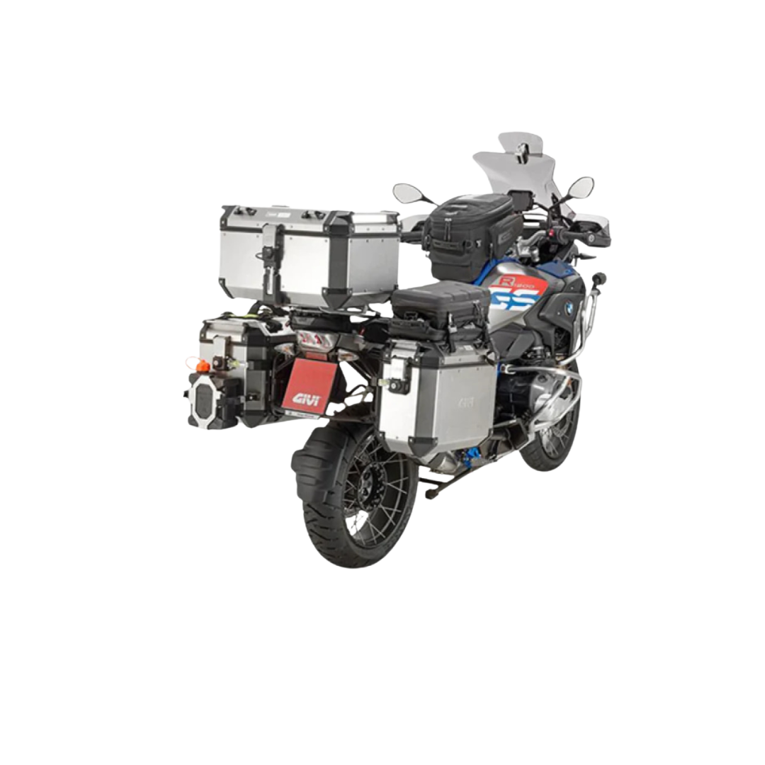 ಮೊನೊಕಿ ಟ್ರೆಕ್ಕರ್ ಔಟ್ಬ್ಯಾಕ್ 58L ಸಿಲ್ವರ್ ಟಾಪ್ ಕೇಸ್ - ಗಿವಿ