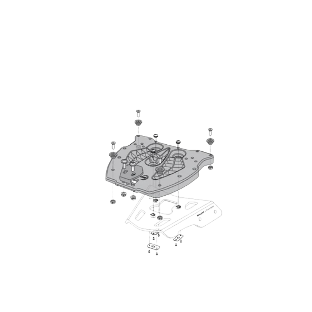 क्विक लॉक अडैप्टर प्लेट - TRAX टॉप केस - SW-Motech