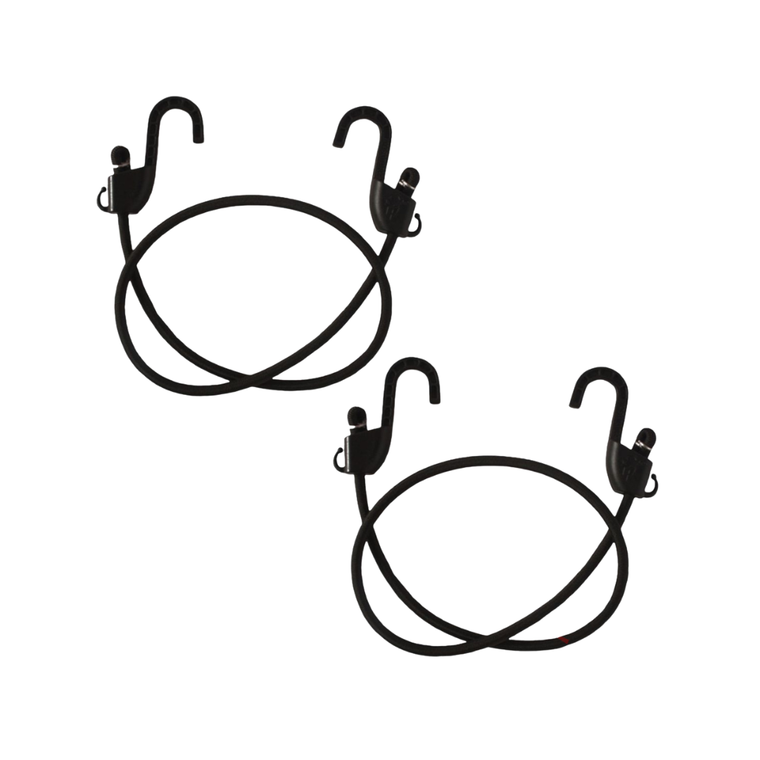 ಗ್ರಾಪ್ಲರ್ ಬಂಗೀ ಟೈ-ಡೌನ್ - 48"/120cms - ಕಪ್ಪು - 8mm - 2 ಪ್ಯಾಕ್ - ಮೋಟೋಟೆಕ್