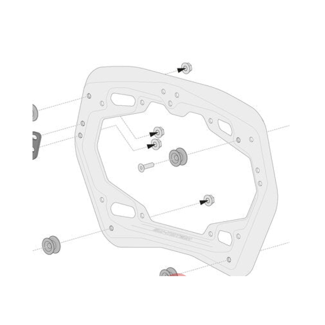 Pro Side Carrier Adapter Kit For TRAX- NANUK Side Cases For 2 Cases-SW-Motech