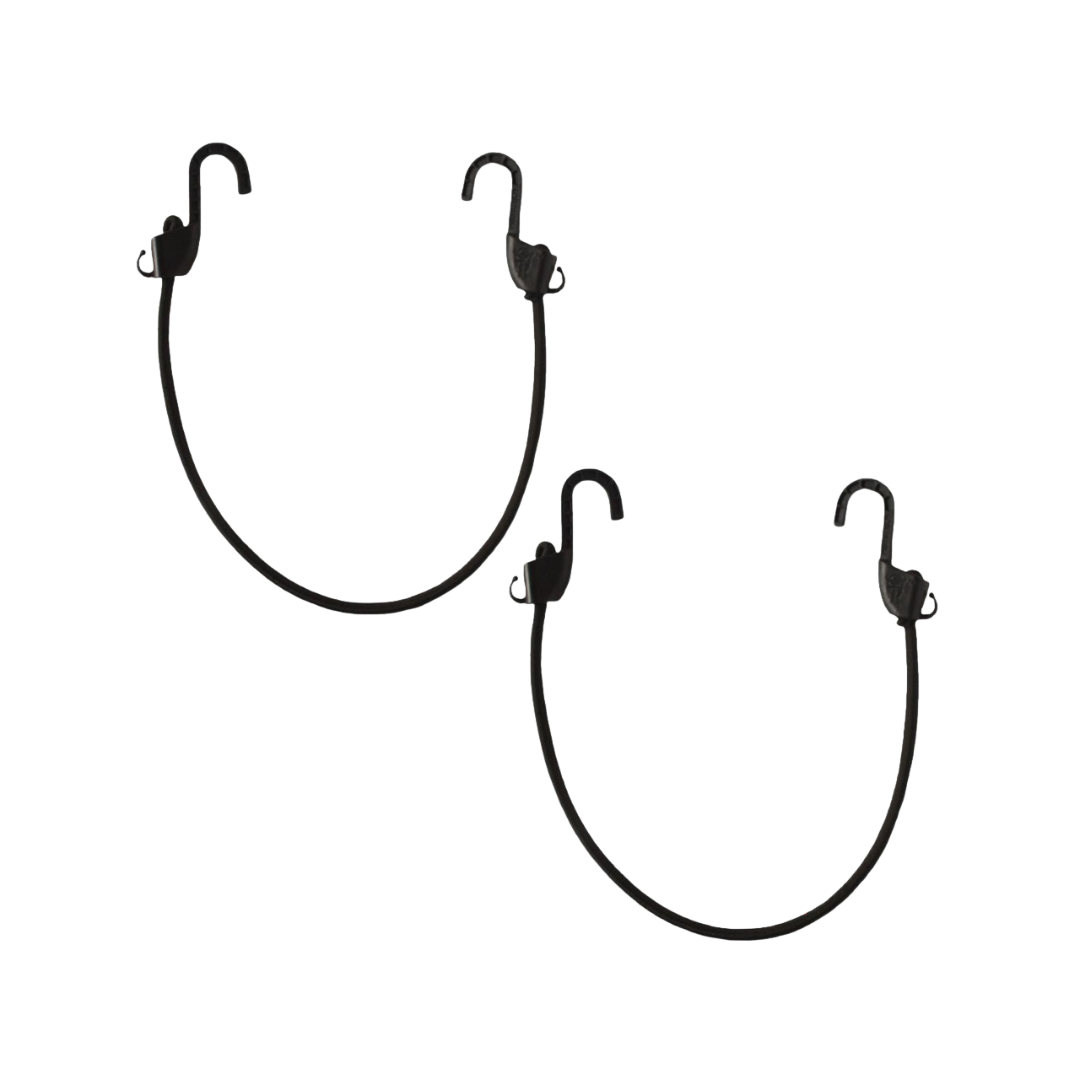 ग्रेपलर बंजी टाई-डाउन - 24"/ 60 सेमी - काला - 8mm - 2 का पैक - मोटोटेक