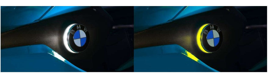 BMW F850GSA-Schroedie के लिए दो/द्वि रंग राउंडल बैज लाइट