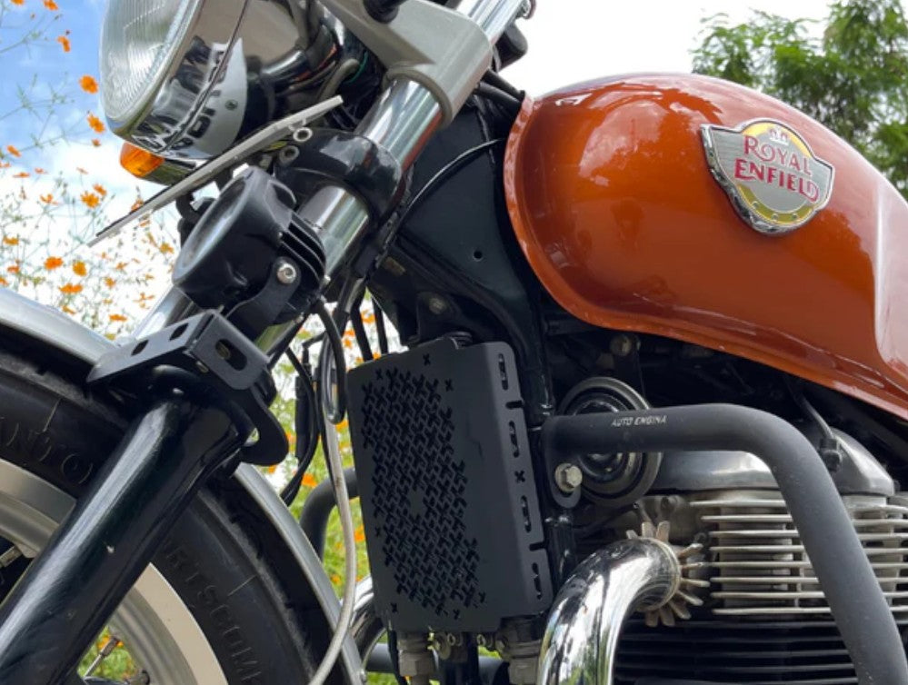 Radiator Guard Black For Royal Enfield Interceptor650 - Auto Engina