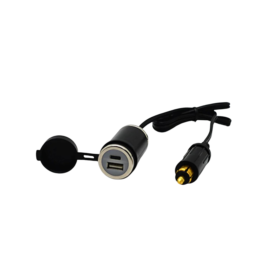 DIN (हेला) से 36W PD USB-C + QC 3.0 (केबल) 2024 के बाद - क्लिफ टॉप - TY-A2028