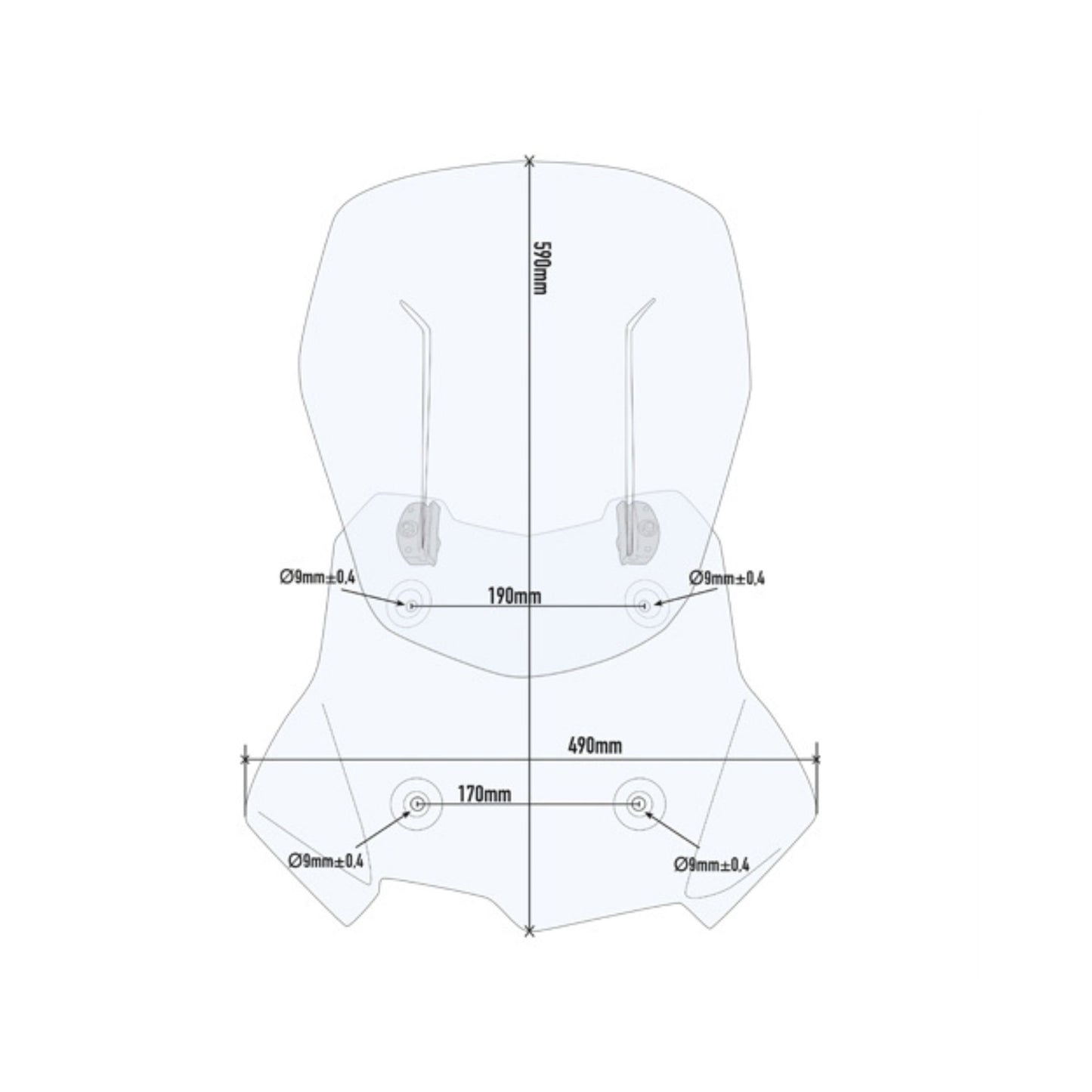 BMW F850GS ಮತ್ತು F750GS ಗಾಗಿ ನಿರ್ದಿಷ್ಟ ಏರ್ಫ್ಲೋ ವಿಂಡ್ಸ್ಕ್ರೀನ್ - ಗಿವಿ