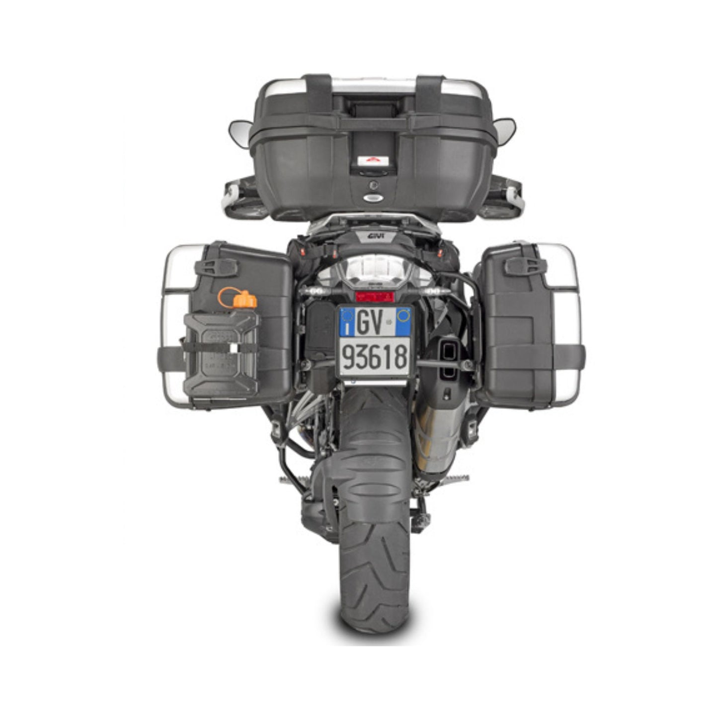 BMW R1200/1250/GS/Adventure के लिए MONOKEY® केस के लिए विशिष्ट रैपिड रिलीज़ साइड केस होल्डर - Givi