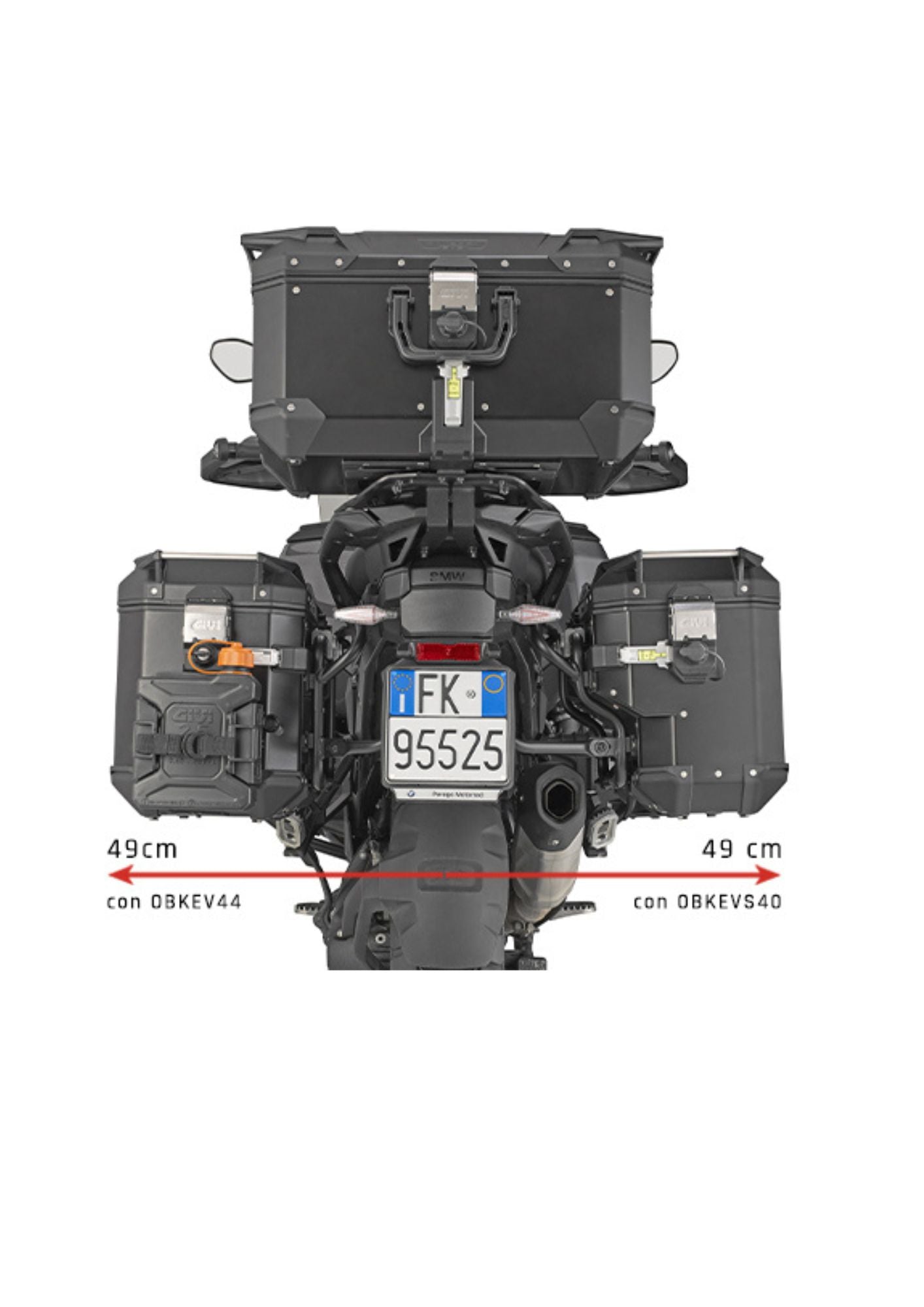 BMW R1300GSA-Givi के लिए साइड रैक