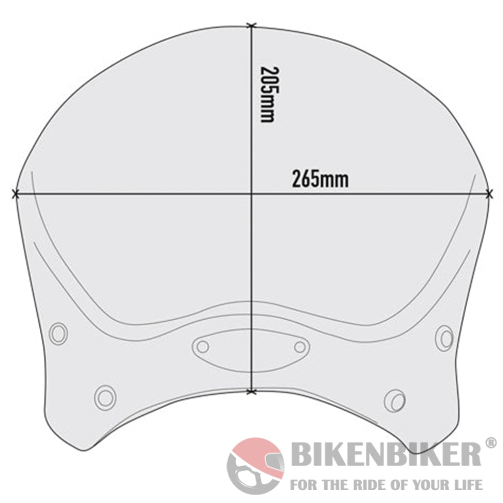 Anodized Aluminium Universal Screen - Givi Windscreen