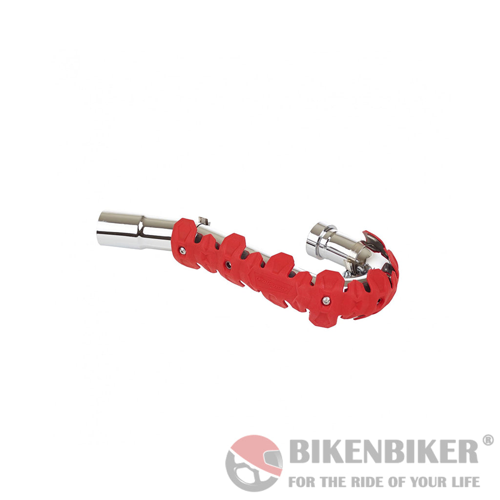 Armadillo Header Pipe Protector - Polisport Red Exhaust Cover