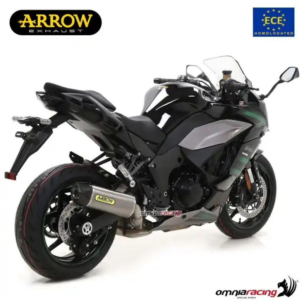 Arrow Indy-Race Titanium Silencer With Carby End Cap Kawasaki Ninja 1000Sx 2023 Silencer