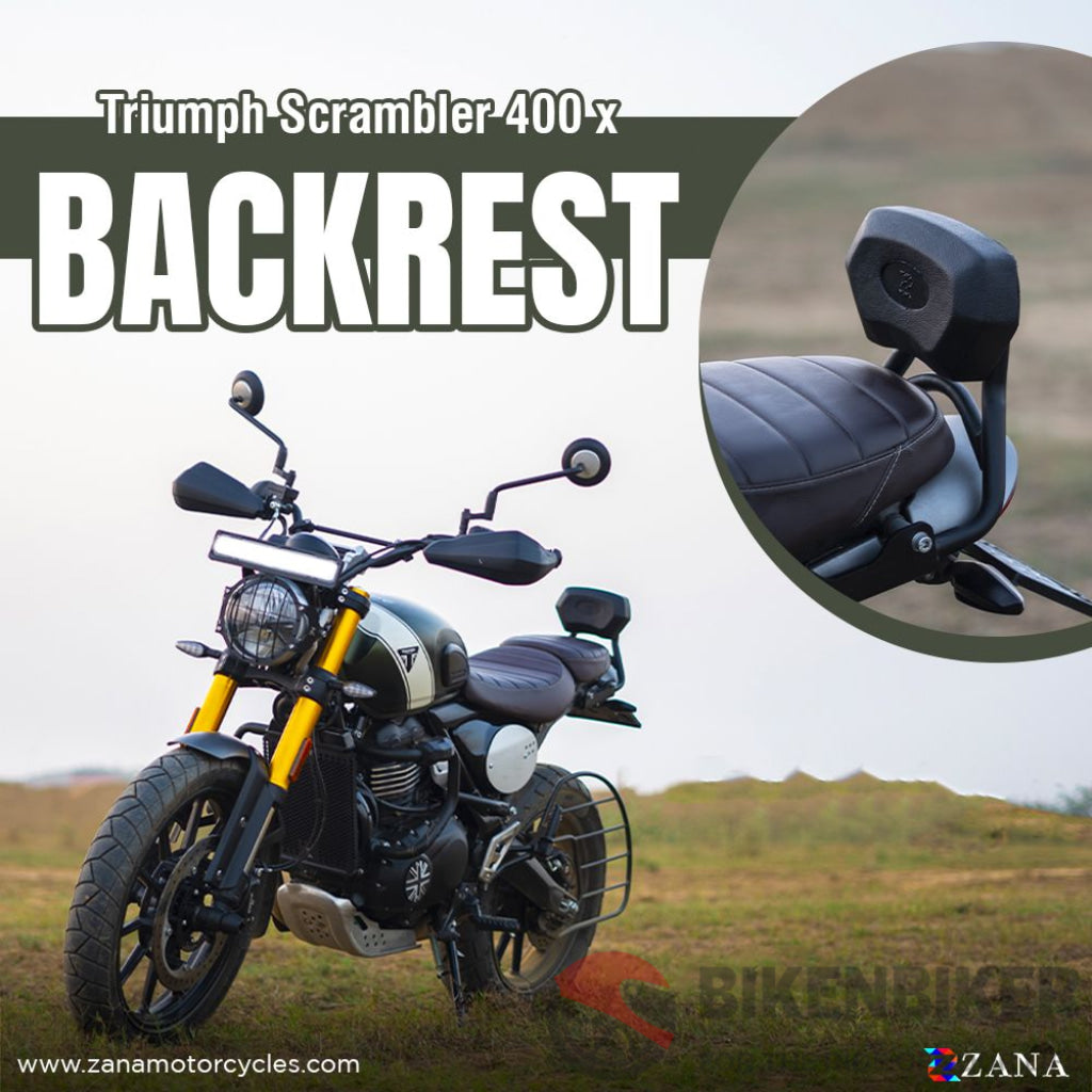 Back Rest Triumph Speed 400/Scrambler 400 X - Zana Backrest