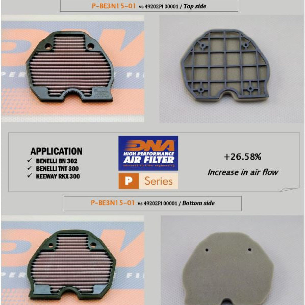 Benelli 302R / Tnt 300 Air Filter (2015 +) - Dna