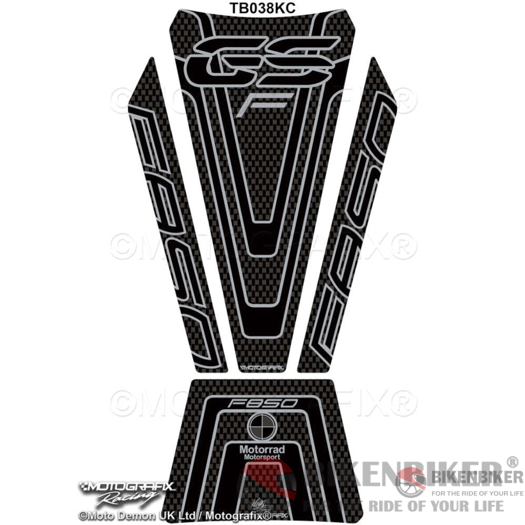 Bmw F850Gs 2018 2019 Carbon Motorcycle Tank Pad Protector Motografix 3D Gel Tb038Kc - Motografix