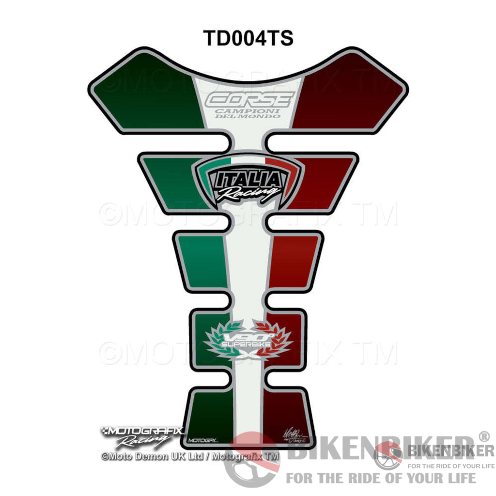 Ducati 748 916 996 998 Italia Tricolore Motorcycle Tank Pad Protector Motografix 3D Gel
