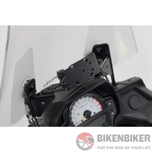 Kawasaki Versys 650 Ergonomics - Shock Absorbent Quick-Lock Gps Mount Sw-Motech