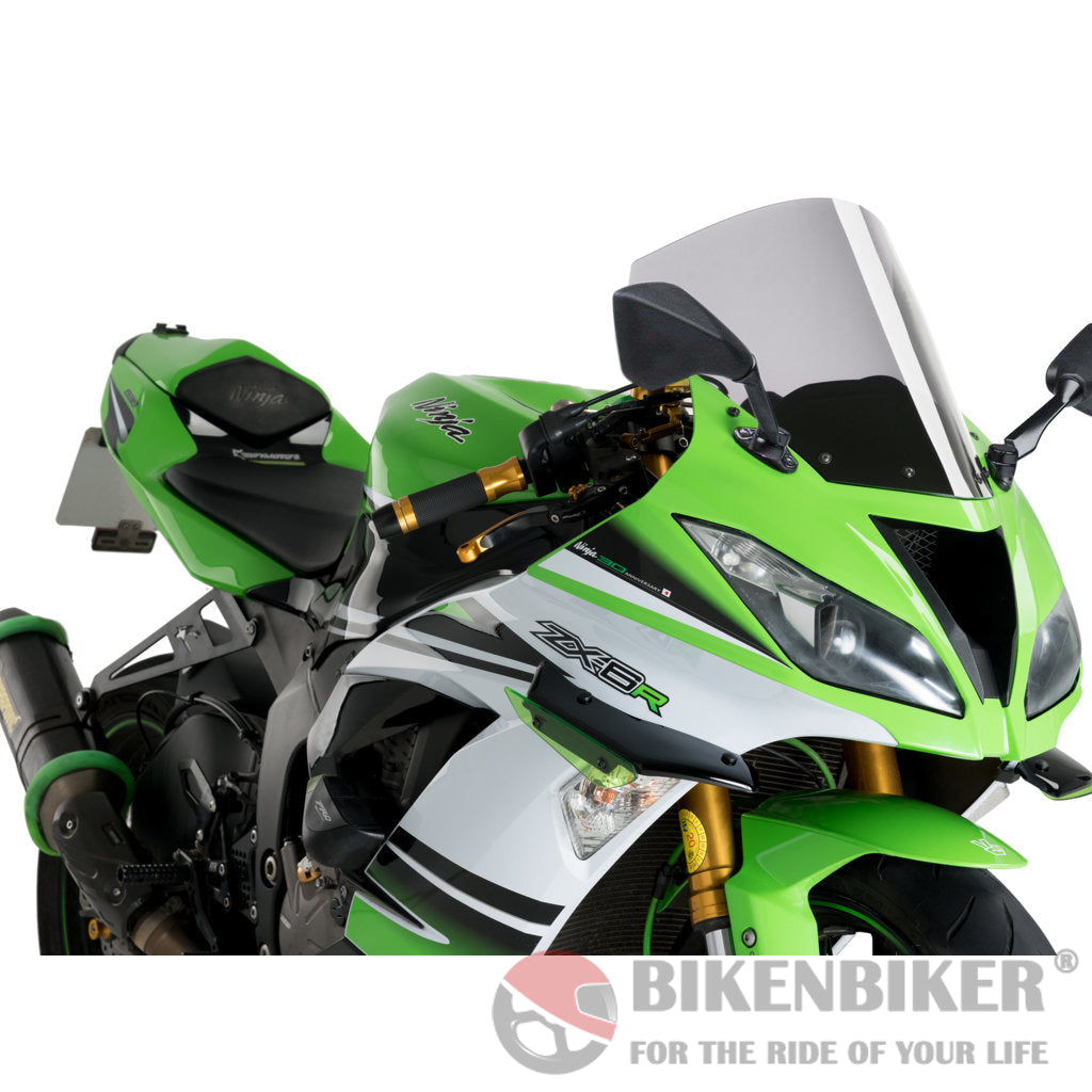 R Racing Screen For Kawasaki Zx6R - Puig Clear Windscreen
