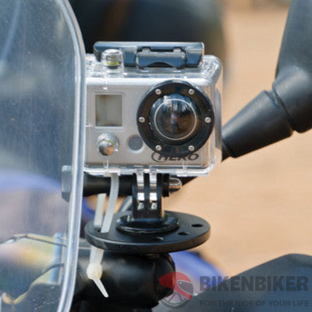 RAM Threaded Male Post 2.5" Round Base 1" Ball - Bike 'N' Biker