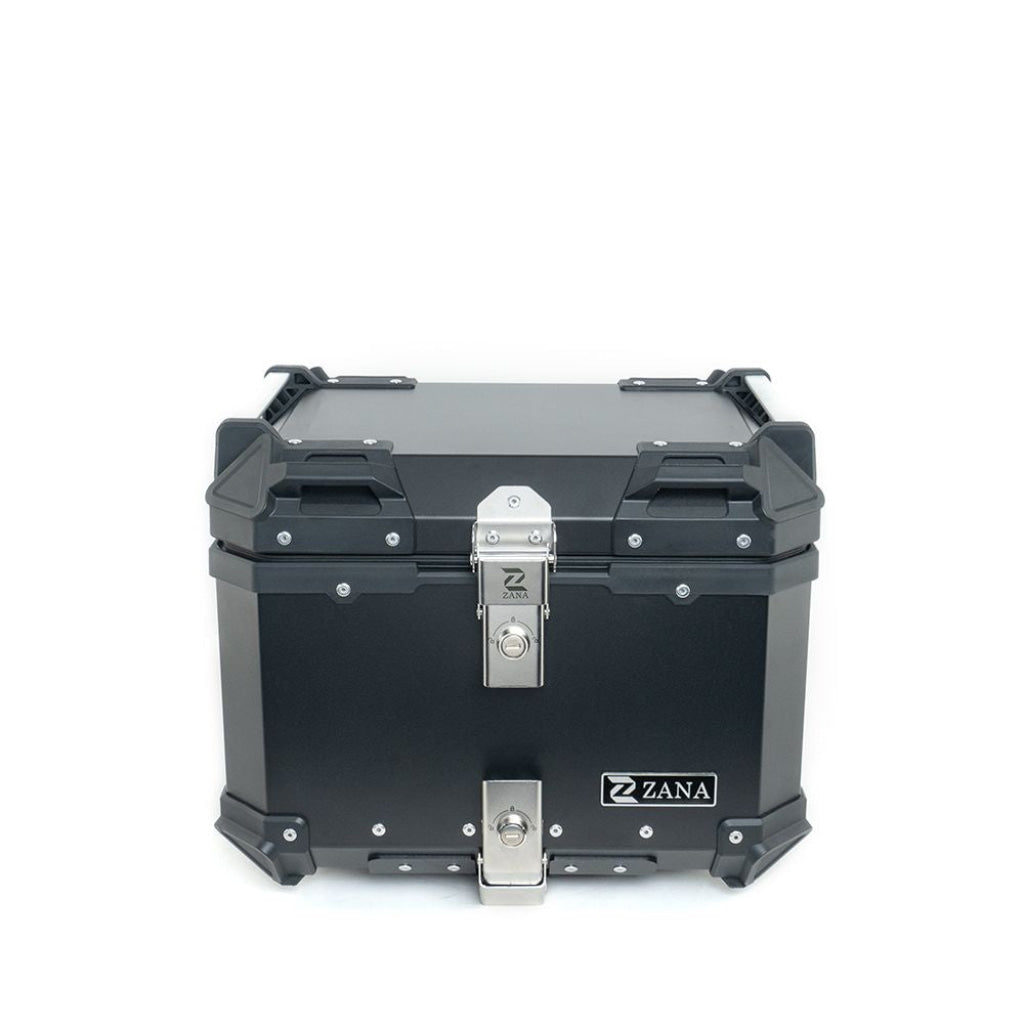 Top Box Aluminium Black (45Ltr) L-Flat For Dominar 250/400