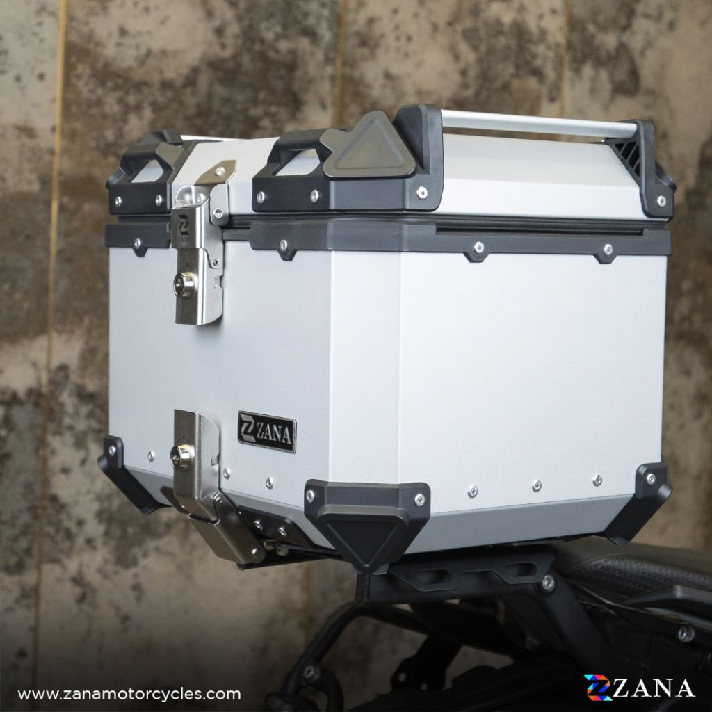 Top Box Aluminium Silver (45Ltr) For L-Flat - Zana