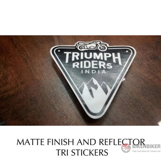 Triumph Riders India Reflective Stickers - Own Your Adventure Keychains