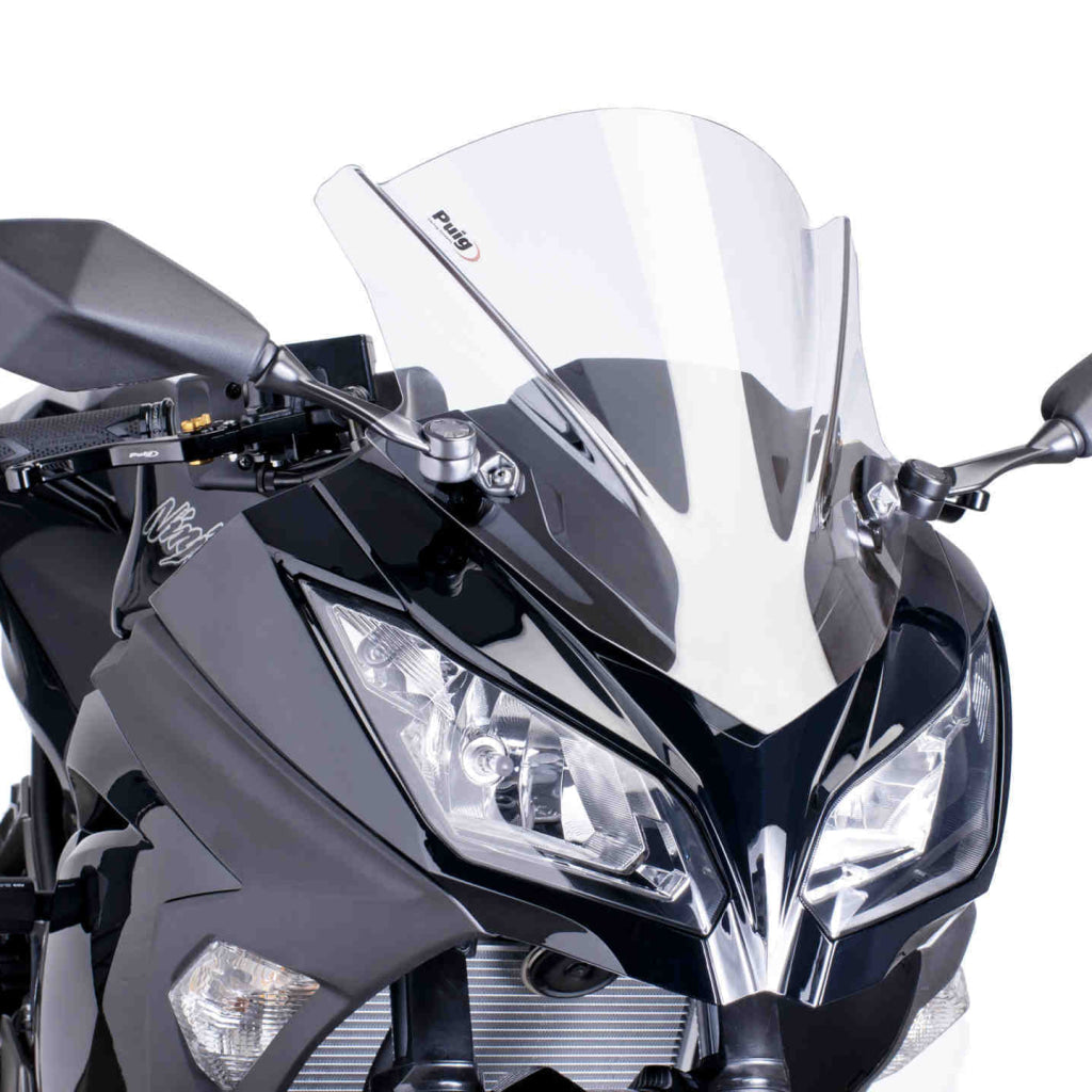 Z Racing Screen For Kawasaki Ninja 300 - Puig Clear Windscreen