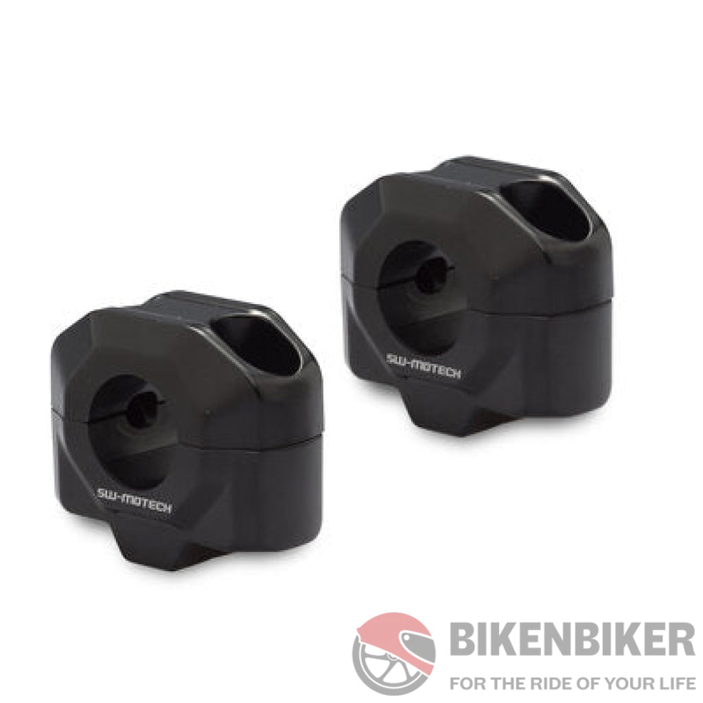 20Mm Risers For 22Mm Handlebars - Sw-Motech Black Handlebar