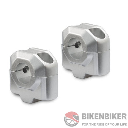 25Mm Risers For 22Mm Handlebars - Sw-Motech Silver Handlebar
