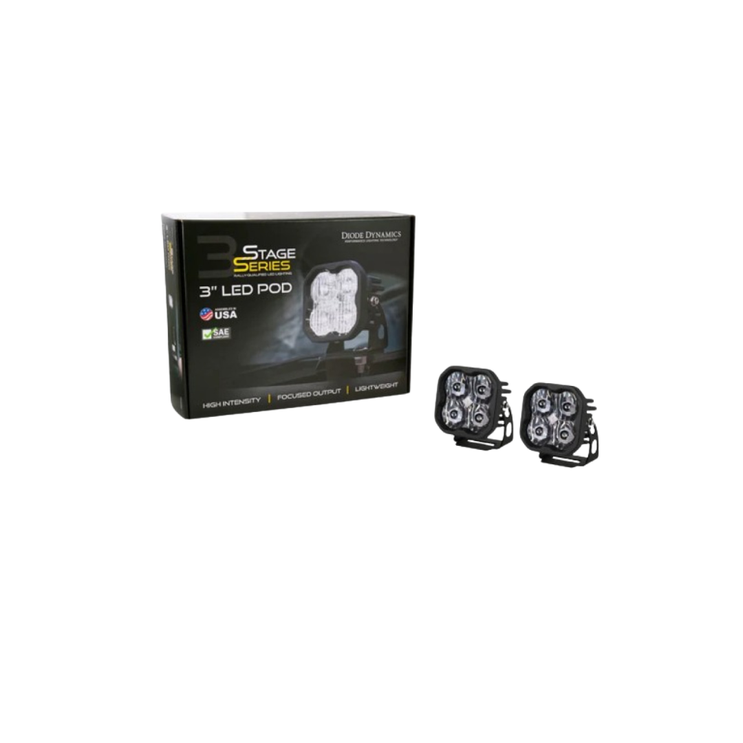 White Max Led Stage Series 3" Pod (pair) Light - Diode Dynamics