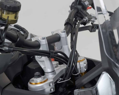 SW-Motech 30mm Handlebar Risers for Triumph Tiger 900 GT / Rally Pro – Silver