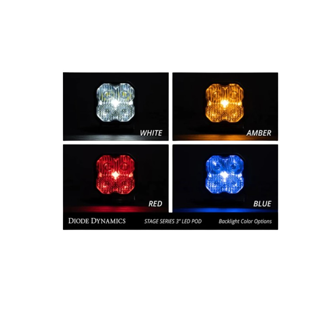 White Max Led Stage Series 3" Pod (pair) Light - Diode Dynamics