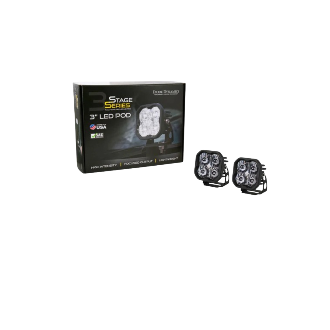 Stage Series 3" White Sport LED Pod (pair) - Diode Dynamics