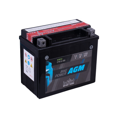 AGM Bike Battery YTX12-BS - Intact Battery-Power
