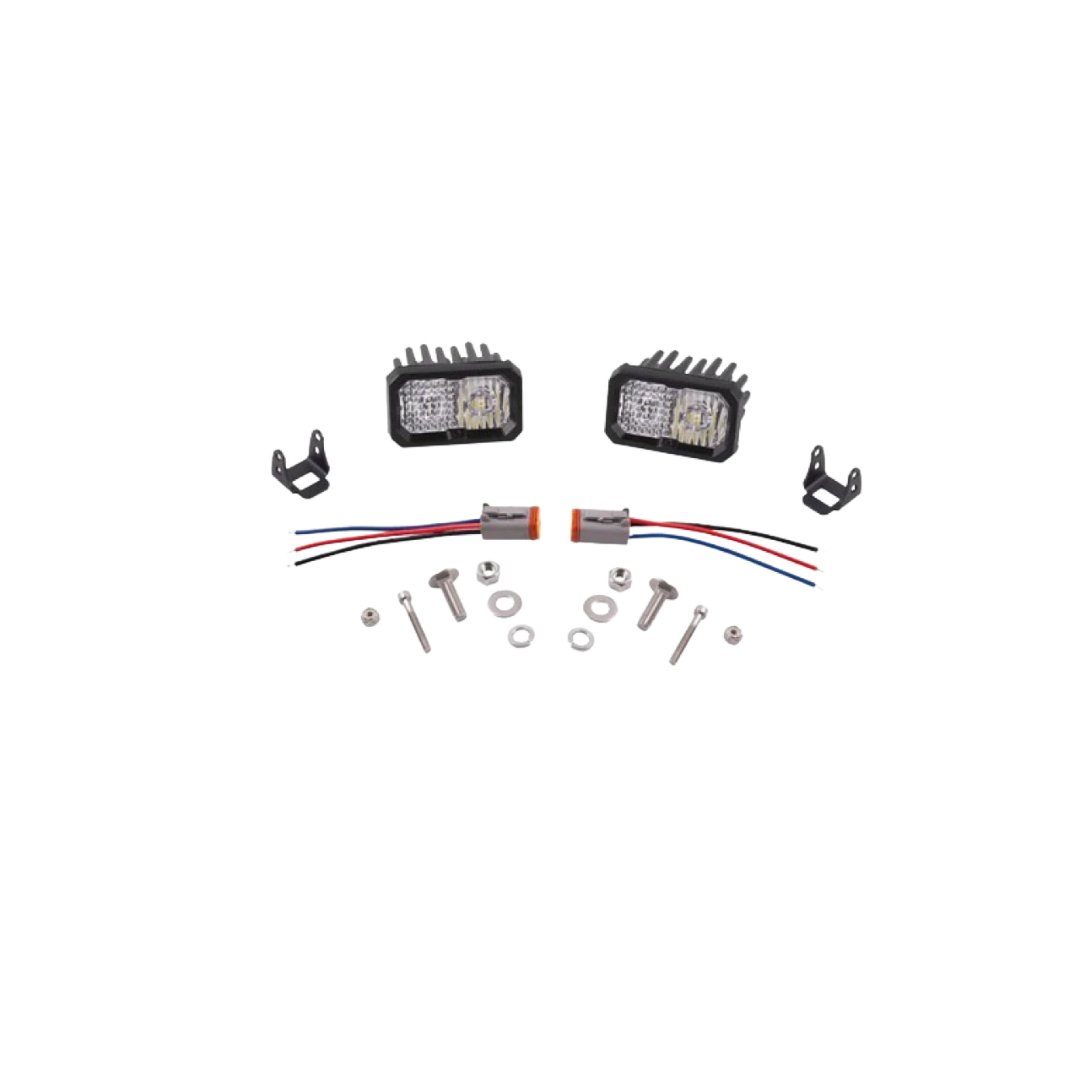 White Sport Backlit Led Stage Series 2" Pod (pair) Light - Diode Dynamics