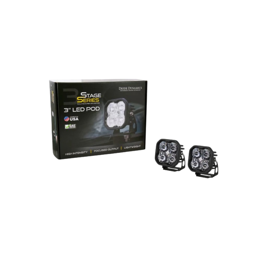 White Pro Led Stage Series 3"Pod (pair) Light - Diode Dynamics