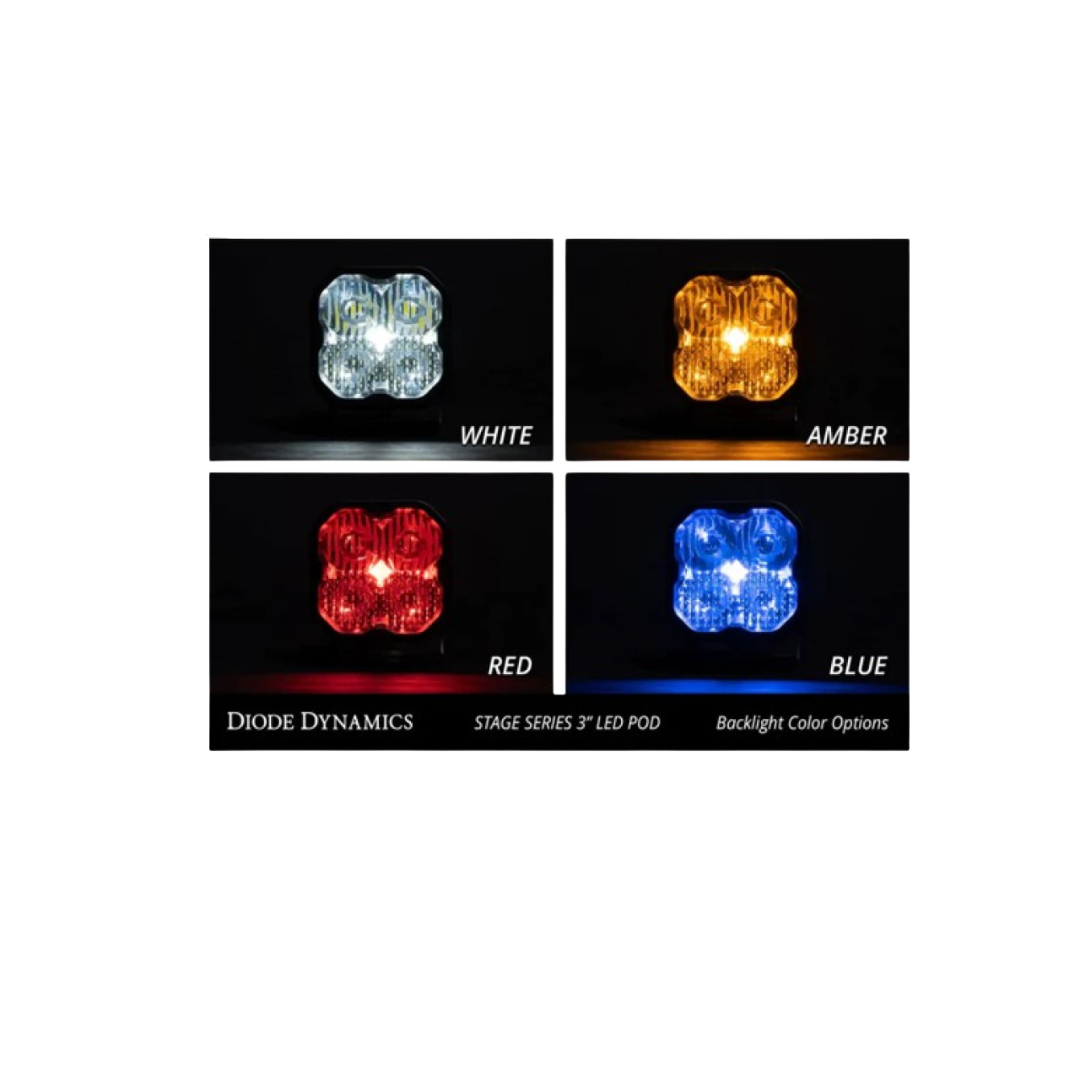 Stage Series 3" White Sport LED Pod (pair) - Diode Dynamics