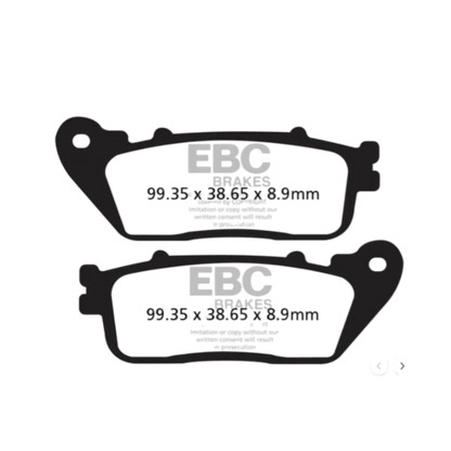 FA488HH ಸಂಪೂರ್ಣವಾಗಿ ಸಿಂಟರ್ ಮಾಡಿದ ಬ್ರೇಕ್ ಪ್ಯಾಡ್‌ಗಳು - EBC ಬ್ರೇಕ್‌ಗಳು