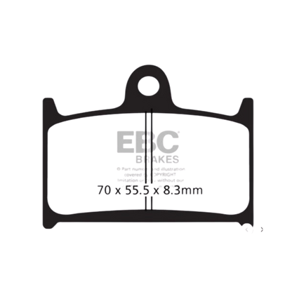 FA236HH ಸಂಪೂರ್ಣವಾಗಿ ಸಿಂಟರ್ ಮಾಡಿದ ಬ್ರೇಕ್ ಪ್ಯಾಡ್‌ಗಳು - EBC ಬ್ರೇಕ್‌ಗಳು