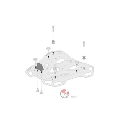 Adapter kit for Adventure Luggage Rack for Givi Monokey Cases SW-Motech