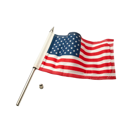 Flag Pole with American Flag For Honda Goldwing - Goldstrike - 78602