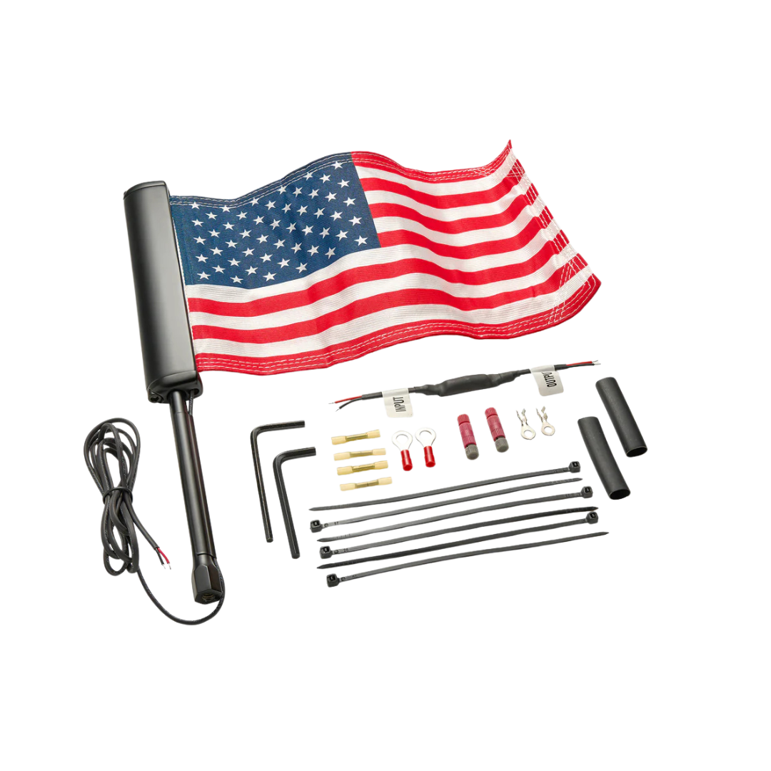 LED Lighted Flag Pole with American Flag - Honda Goldwing - Goldstrike - 78600