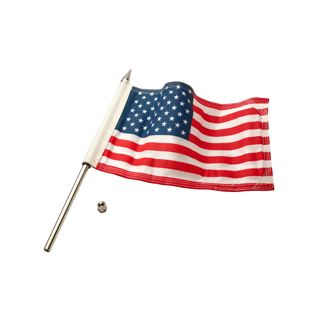 LED Lighted Flag Pole with American Flag - Honda Goldwing - Goldstrike - 78600