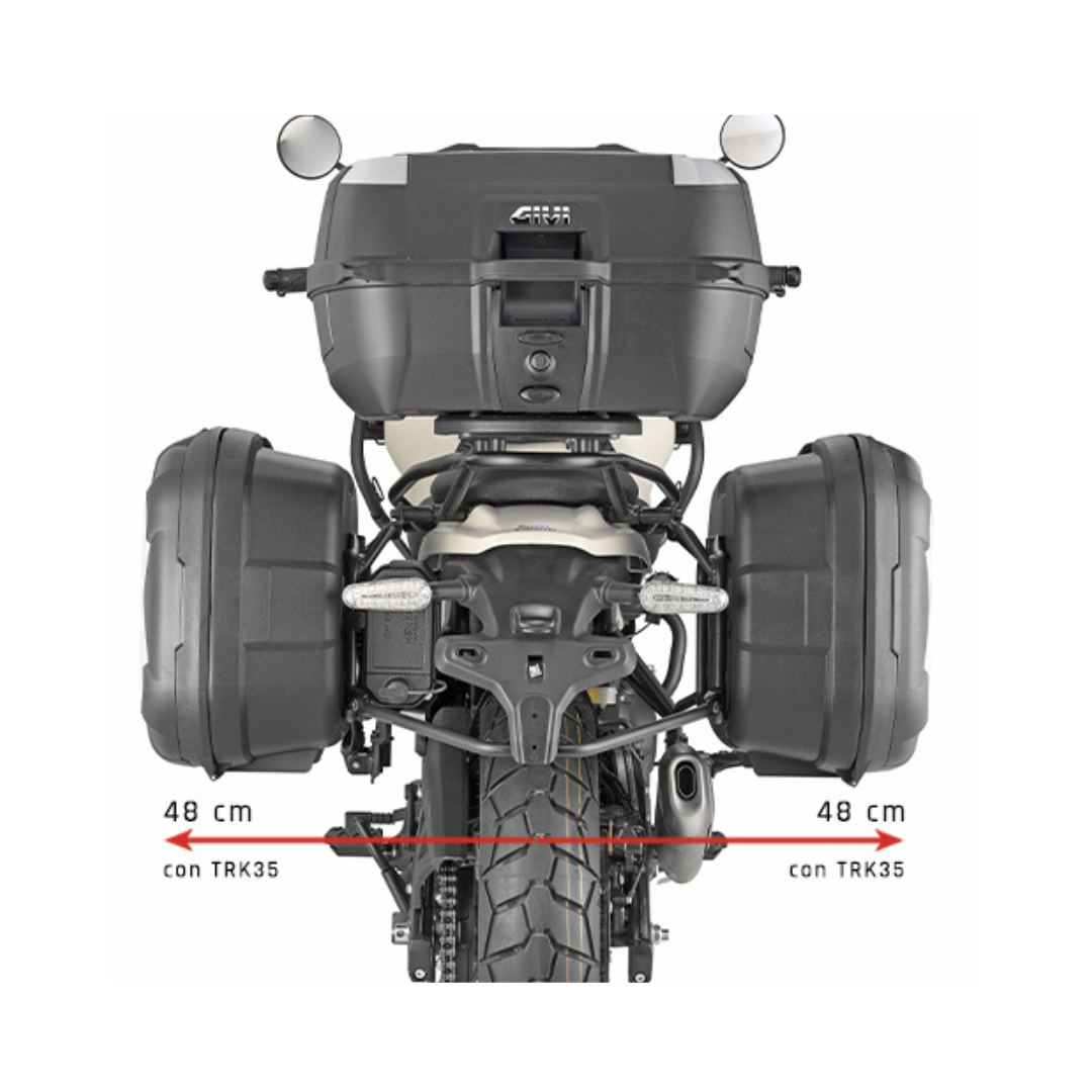 Monokey Top/Side Box Silver Lite 35Ltr Trekker - Givi