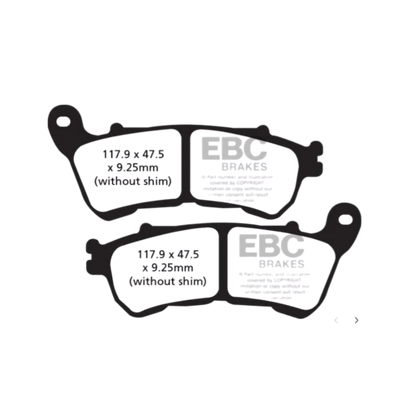 FA640HH ಸಂಪೂರ್ಣವಾಗಿ ಸಿಂಟರ್ ಮಾಡಿದ ಬ್ರೇಕ್ ಪ್ಯಾಡ್‌ಗಳು - EBC ಬ್ರೇಕ್‌ಗಳು