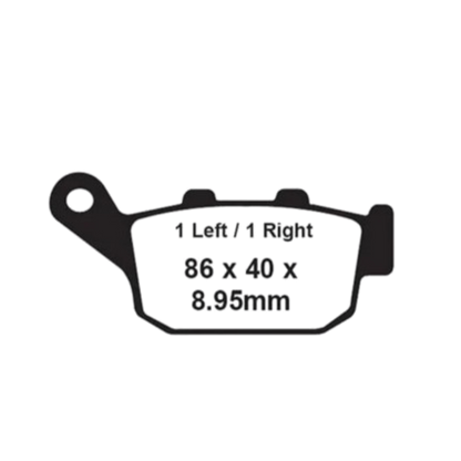 FA496HH ಸಂಪೂರ್ಣವಾಗಿ ಸಿಂಟರ್ ಮಾಡಿದ ಬ್ರೇಕ್ ಪ್ಯಾಡ್‌ಗಳು - EBC ಬ್ರೇಕ್‌ಗಳು