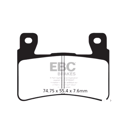 FA296HH ಸಂಪೂರ್ಣವಾಗಿ ಸಿಂಟರ್ ಮಾಡಿದ ಬ್ರೇಕ್ ಪ್ಯಾಡ್‌ಗಳು - EBC ಬ್ರೇಕ್‌ಗಳು
