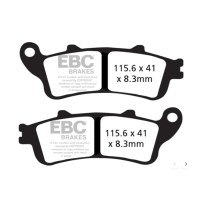 FA261HH ಸಂಪೂರ್ಣವಾಗಿ ಸಿಂಟರ್ ಮಾಡಿದ ಬ್ರೇಕ್ ಪ್ಯಾಡ್‌ಗಳು - EBC ಬ್ರೇಕ್‌ಗಳು