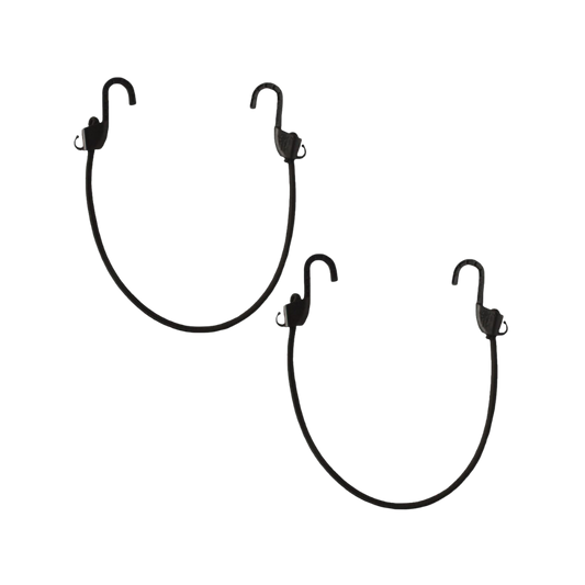 Grappler Bungee Tie-Down - 24"/ 60 cms - Black - 8mm - Pack of 2 - Mototech