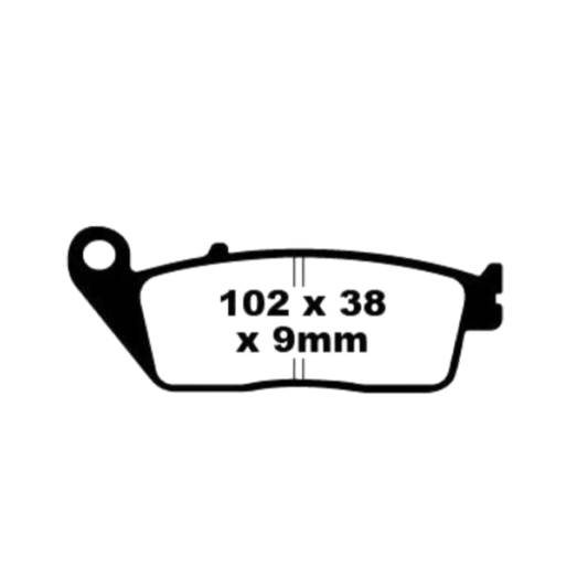 ब्रेक - FA142HH पूरी तरह से सिंटर किया हुआ - EBC (सामने) - FA142HH