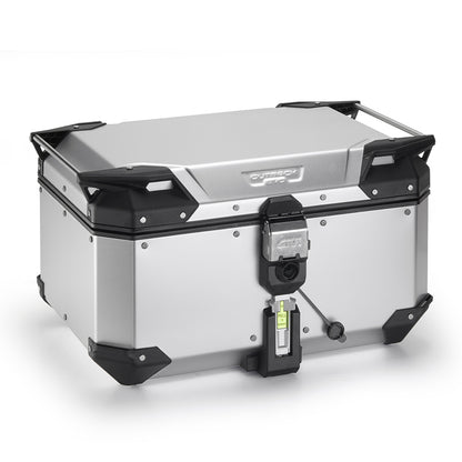 Monokey Trekker Outback Evo Smart 58Ltr Top Box Anodized Silver -Givi